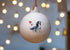 Sprocker Black & White Ceramic Round Bauble